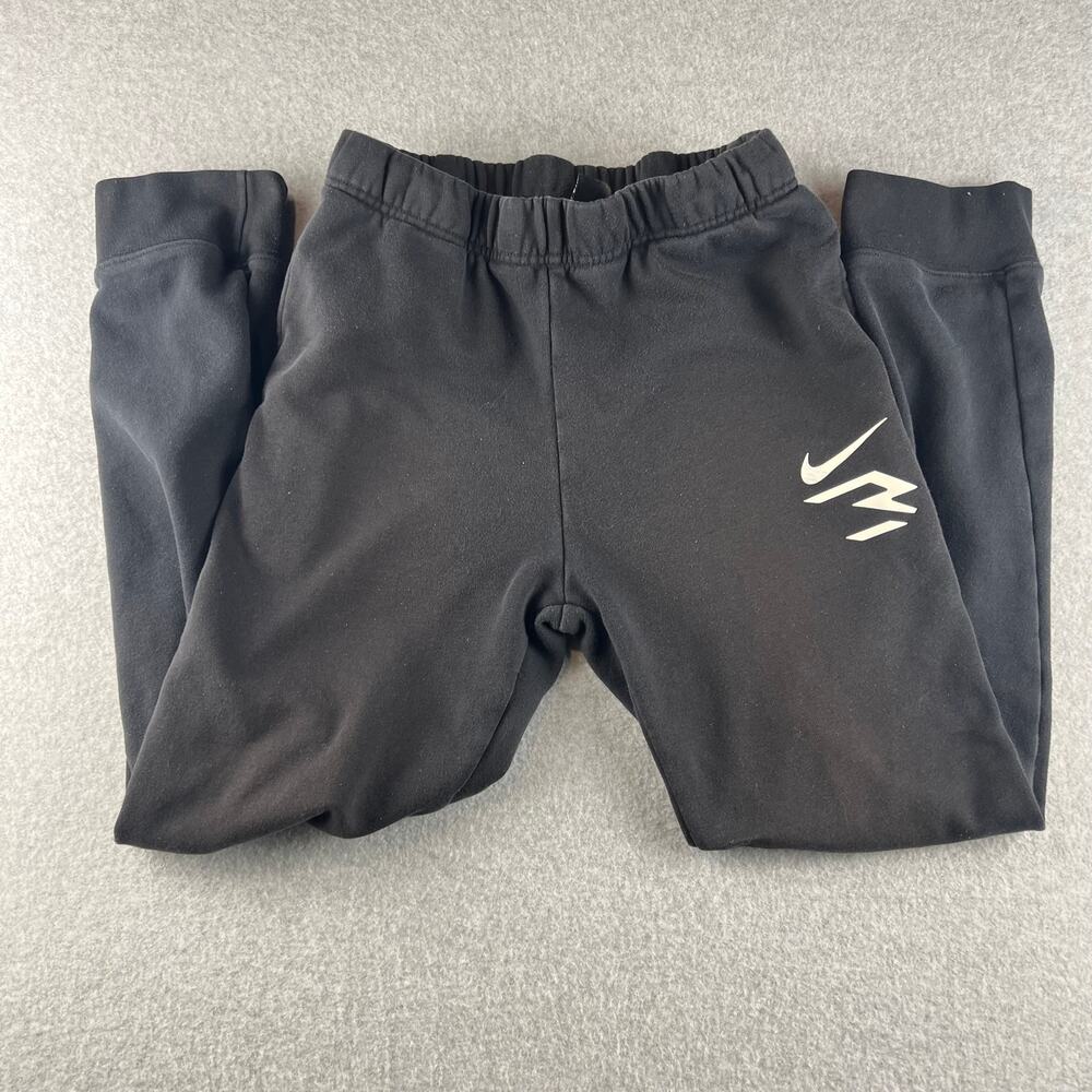 Nike 3 Brand Russell Wilson Boys Black Fleece Jogger Sweatpants Size 12-13 YRS